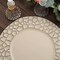 TAUPE 6 Plastic 13" Irregular Round CHARGER PLATES Animal Pattern